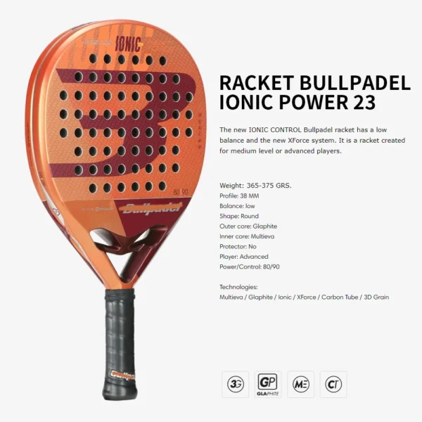 Bullpadel Raqueta de Padel Professional Soft Face Car  375gr - Image 2