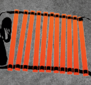 Escalera de cordinacion 6m naranja  11 peldaños