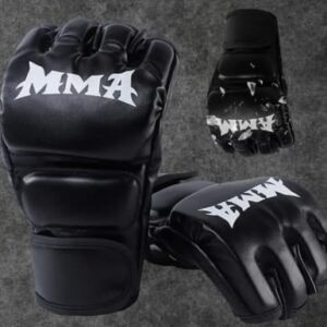 Par de guantes mma, kickboxing adulto apertura medio dedo adulto